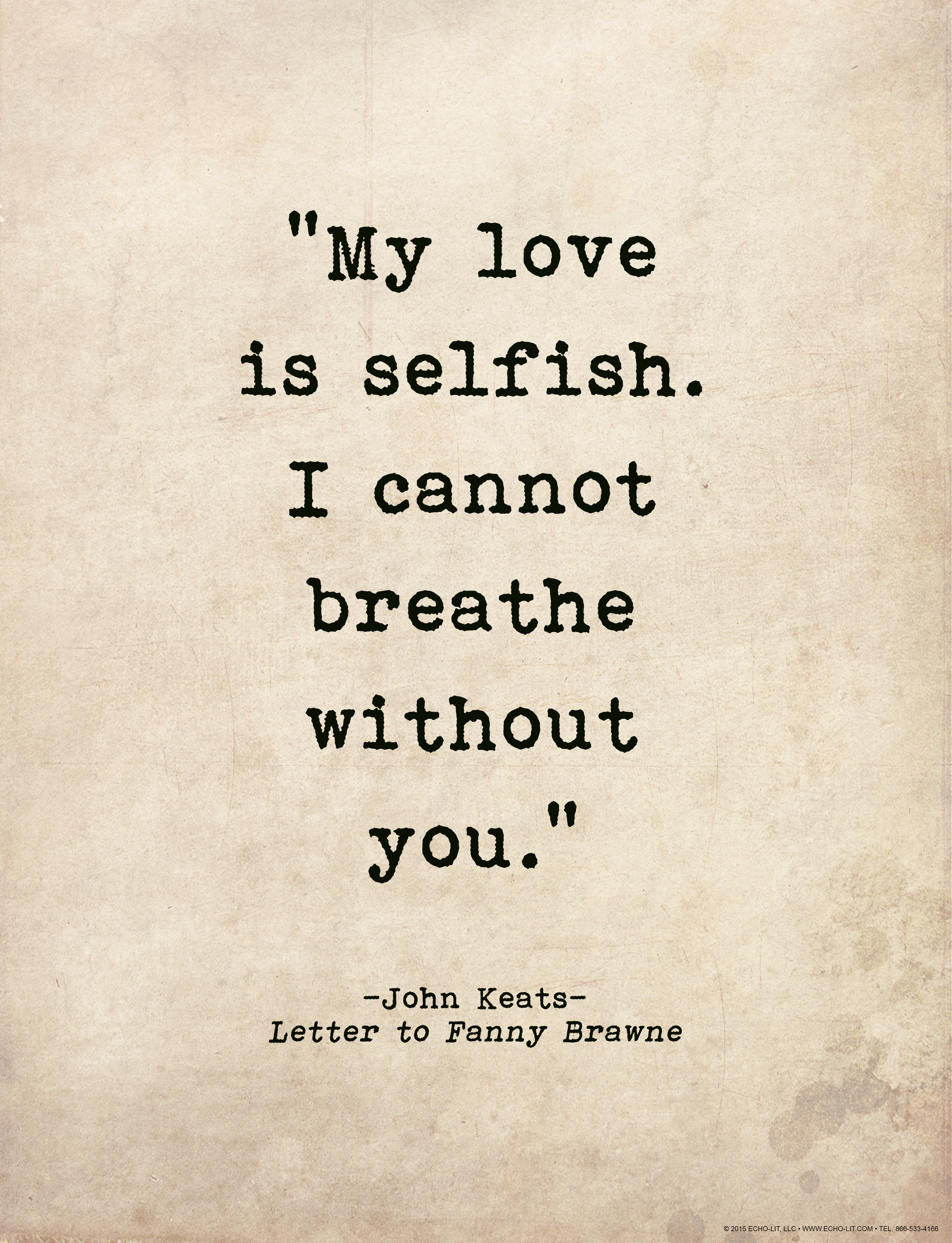 My Love is Selfish